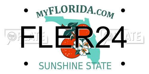 FLER24 Florida License Plate