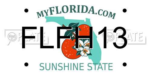 FLFH13 Florida License Plate