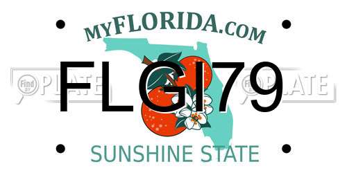 FLGI79 Florida License Plate