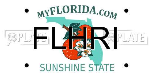 FLHRI Florida License Plate