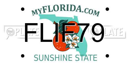 FLIF79 Florida License Plate