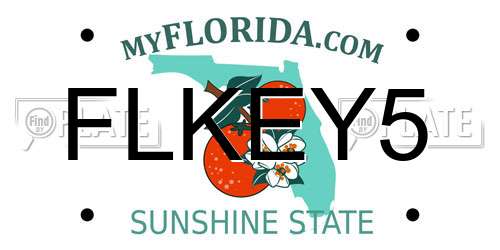 FLKEY5 Florida License Plate