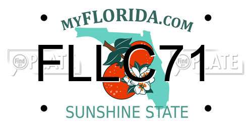 FLLC71 Florida License Plate