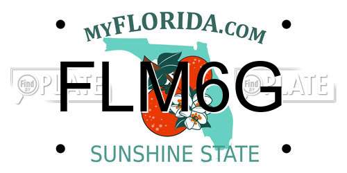FLM6G Florida License Plate
