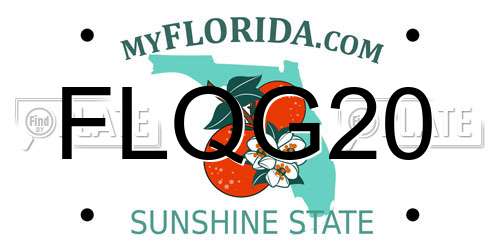 FLQG20 Florida License Plate