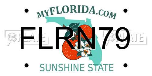 FLRN79 Florida License Plate