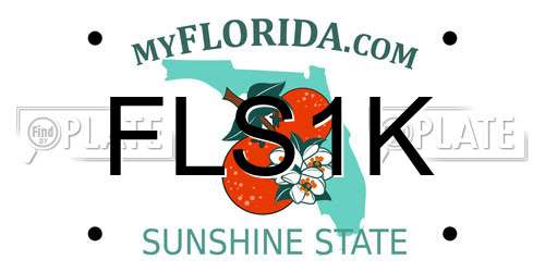 FLS1K Florida License Plate
