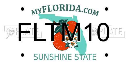 FLTM10 Florida License Plate