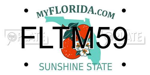 FLTM59 Florida License Plate