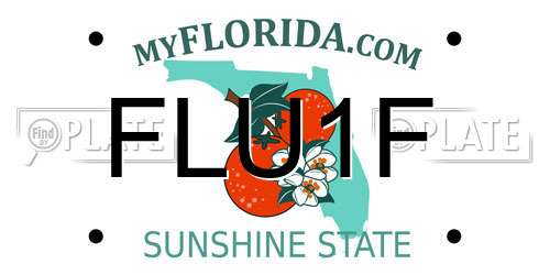 FLU1F Florida License Plate