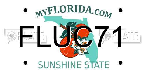 FLUC71 Florida License Plate