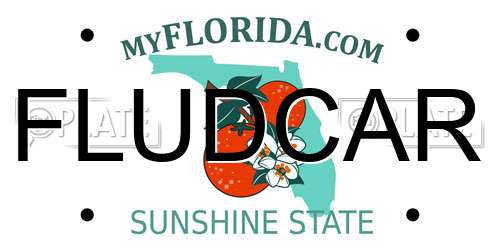 FLUDCAR Florida License Plate