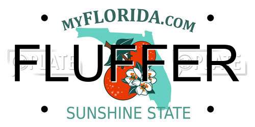 FLUFFER Florida License Plate