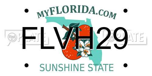 FLVH29 Florida License Plate