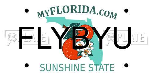 FLYBYU Florida License Plate