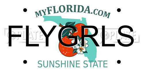 FLYGRLS Florida License Plate