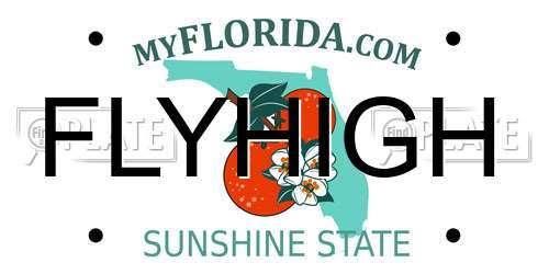 FLYHIGH Florida License Plate
