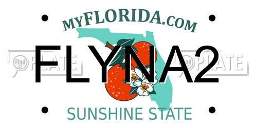 FLYNA2 Florida License Plate