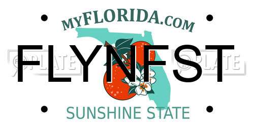 FLYNFST Florida License Plate