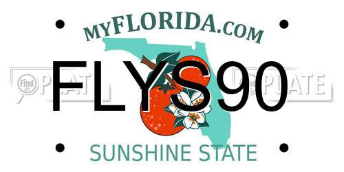 FLYS90 Florida License Plate