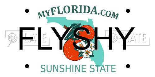 FLYSHY Florida License Plate