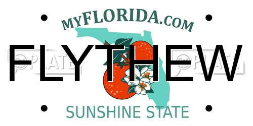 FLYTHEW Florida License Plate