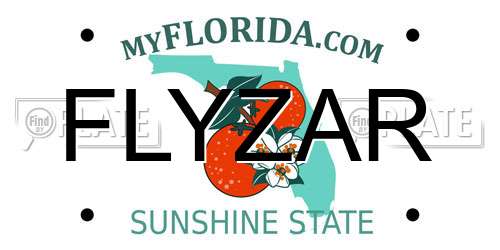 FLYZAR Florida License Plate