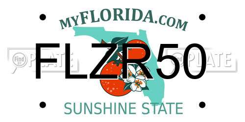 FLZR50 Florida License Plate