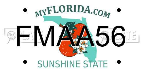 FMAA56 Florida License Plate