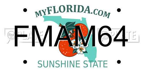 FMAM64 Florida License Plate