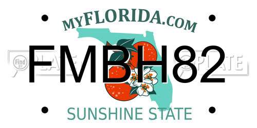 FMBH82 Florida License Plate