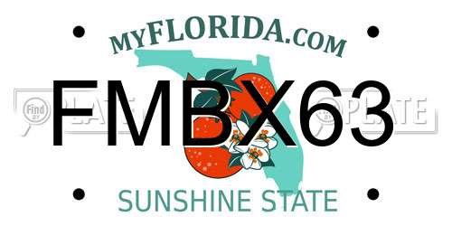 FMBX63 Florida License Plate