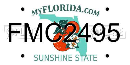 FMC2495 Florida License Plate