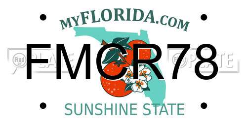 FMCR78 Florida License Plate