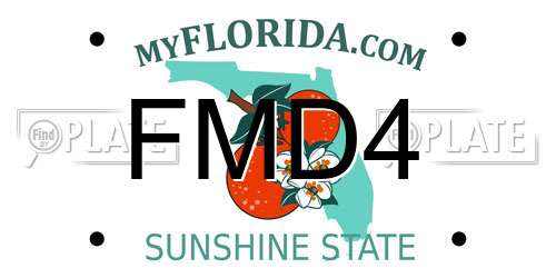 FMD4 Florida License Plate
