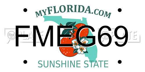 FMEG69 Florida License Plate