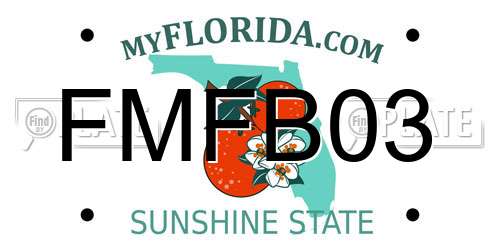 FMFB03 Florida License Plate
