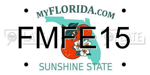 FMFE15 Florida License Plate