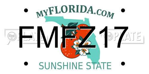 FMFZ17 Florida License Plate