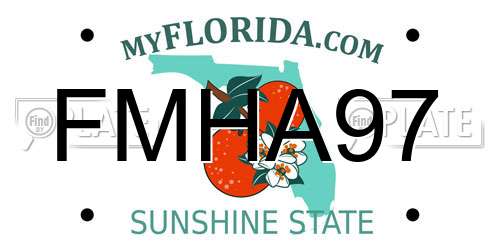 FMHA97 Florida License Plate