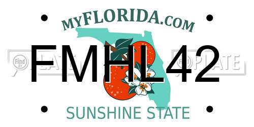 FMHL42 Florida License Plate