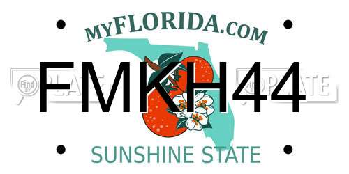 FMKH44 Florida License Plate