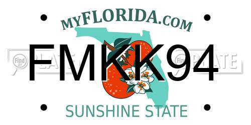 FMKK94 Florida License Plate