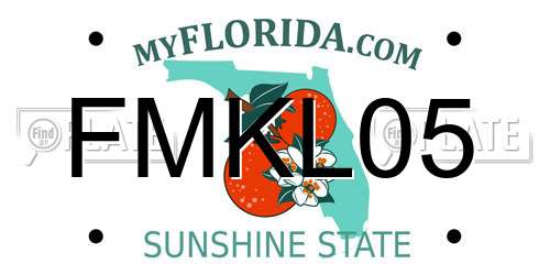 FMKL05 Florida License Plate