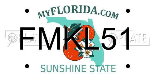 FMKL51 Florida License Plate