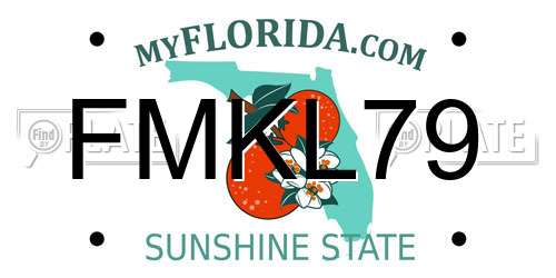 FMKL79 Florida License Plate