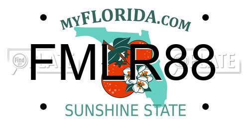 FMLR88 Florida License Plate