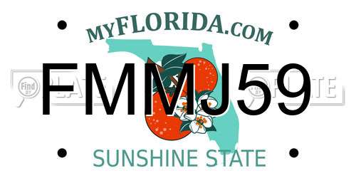FMMJ59 Florida License Plate