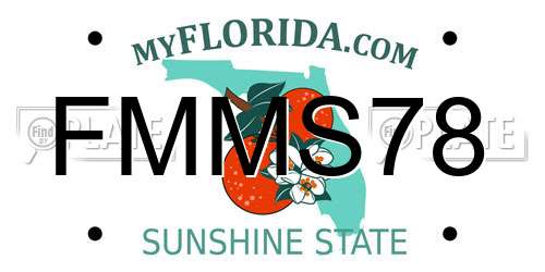 FMMS78 Florida License Plate