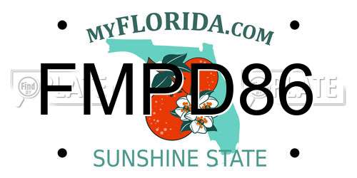 FMPD86 Florida License Plate